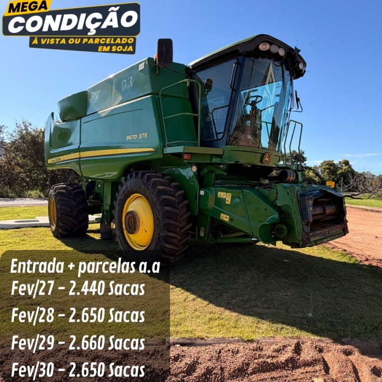 Colheitadeira John Deere 9670 STS   ano 2011