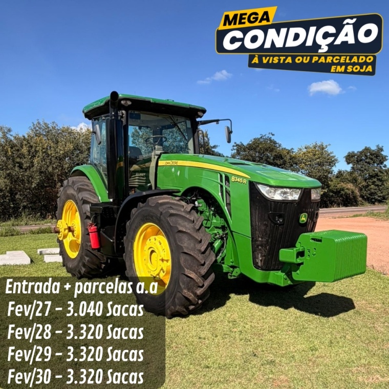 Trator John Deere 8345 R ano 2017