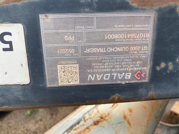 Plataforma GTS 2000   ano 2021