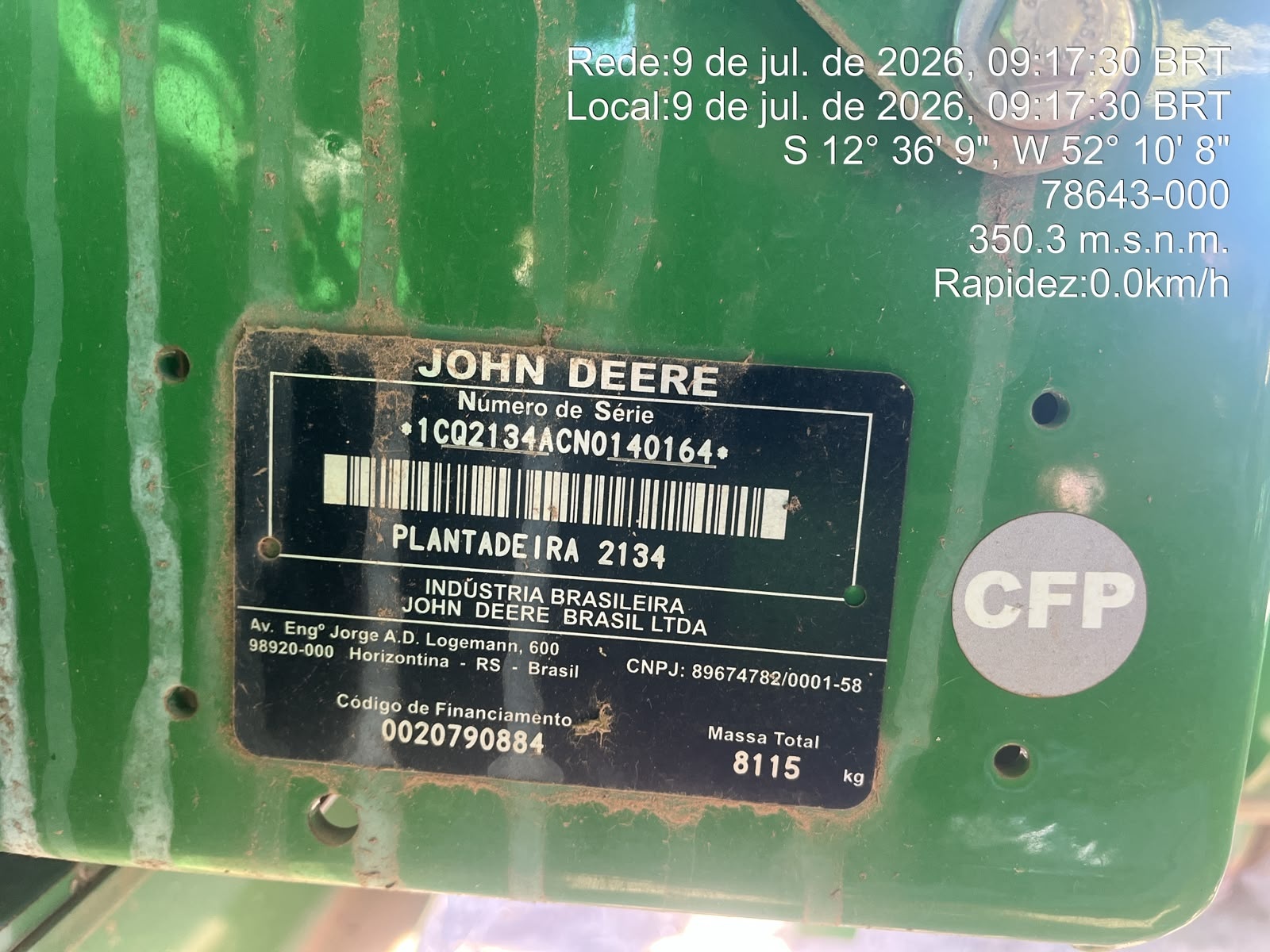 Plantadeira John Deere 2134 ano 2022
