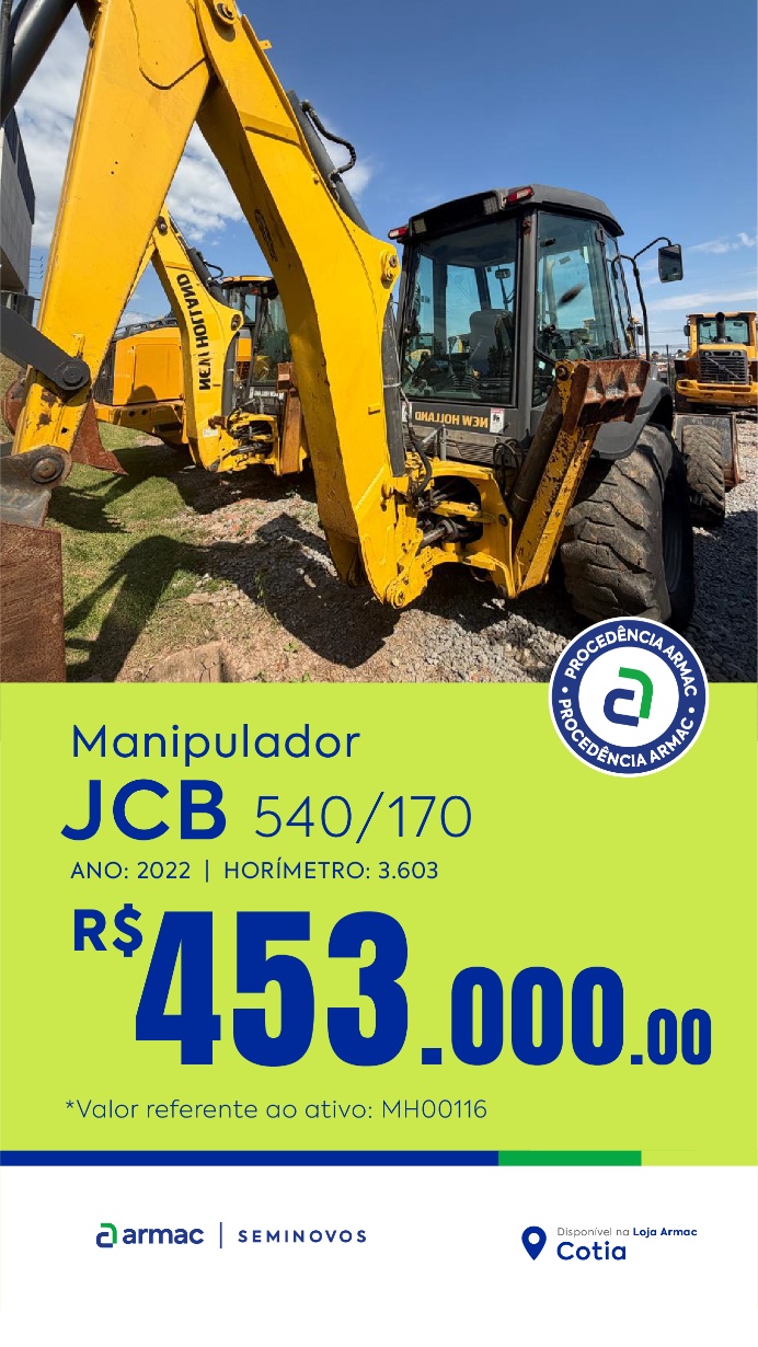 Manipulador Telescópico JCB 540-170 ano 2022