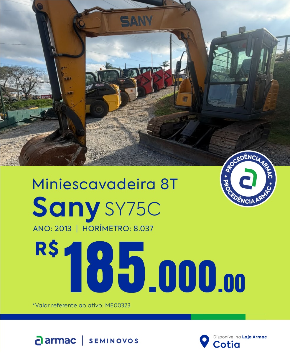 Mini Escavadeira SANY SY75 C ano 2013