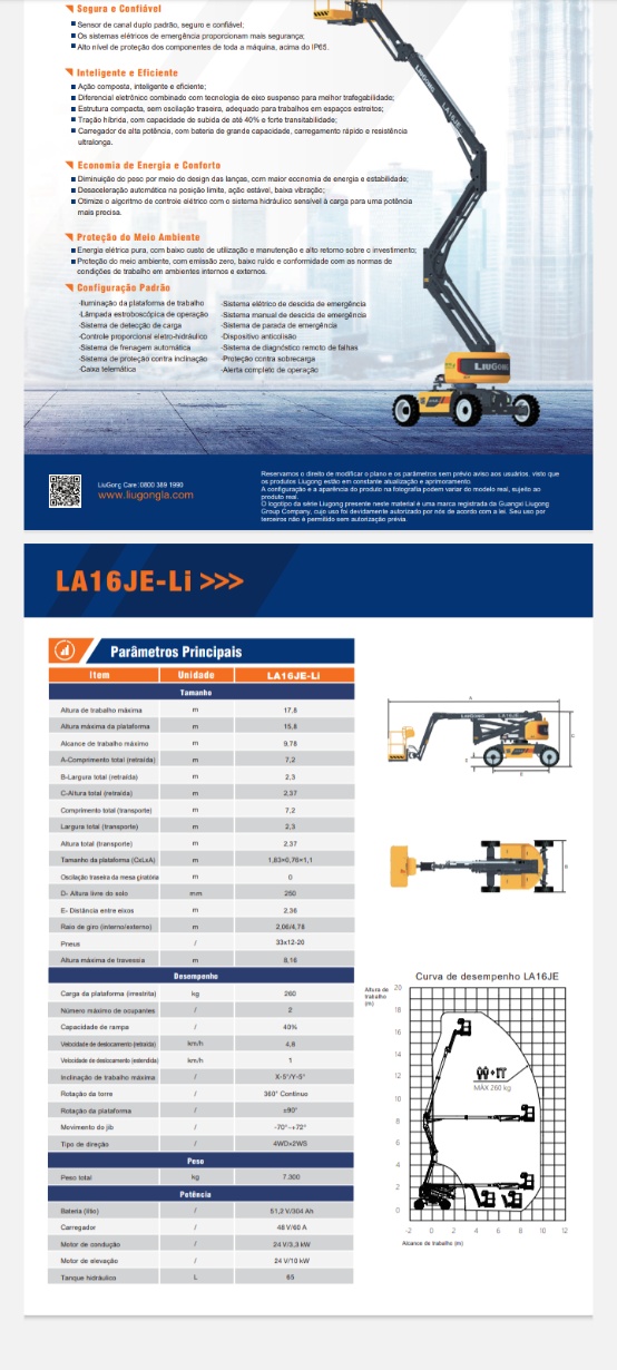 Plataforma Liugong LA16 JE
