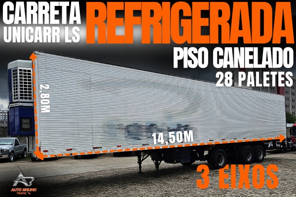 Carroceria Unicarr Baú Refrigerado ano 2009 - Baú Refrigerado - Implementos Rodoviários