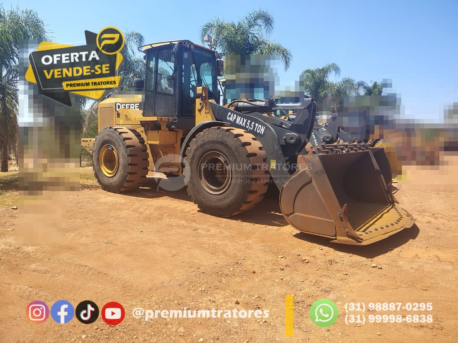 Pá Carregadeira John Deere 644K ano 2015