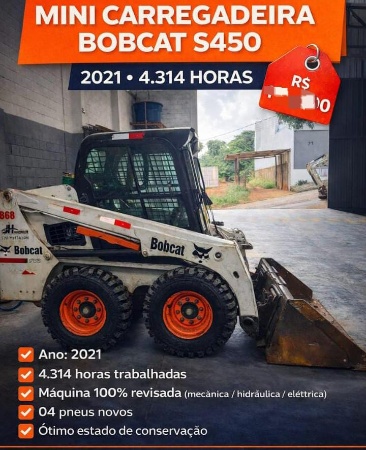 Mini Carregadeira Bobcat S150 ano 2021