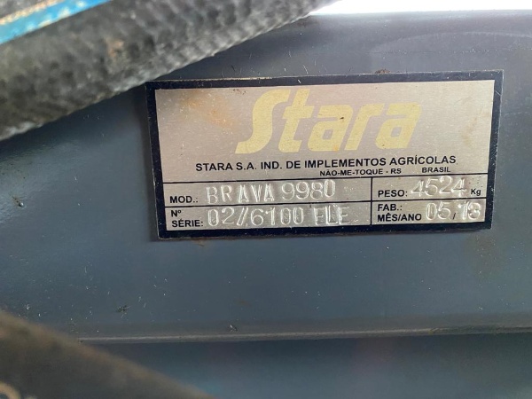 Plataforma Stara BRAVA 9980 ano 2013