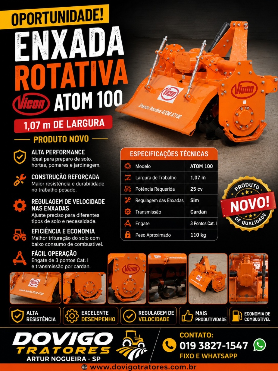 Enxada Rotativa Vicon Enxada Rotativa ano 2026