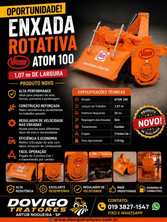 Enxada Rotativa Vicon Enxada Rotativa ano 2026