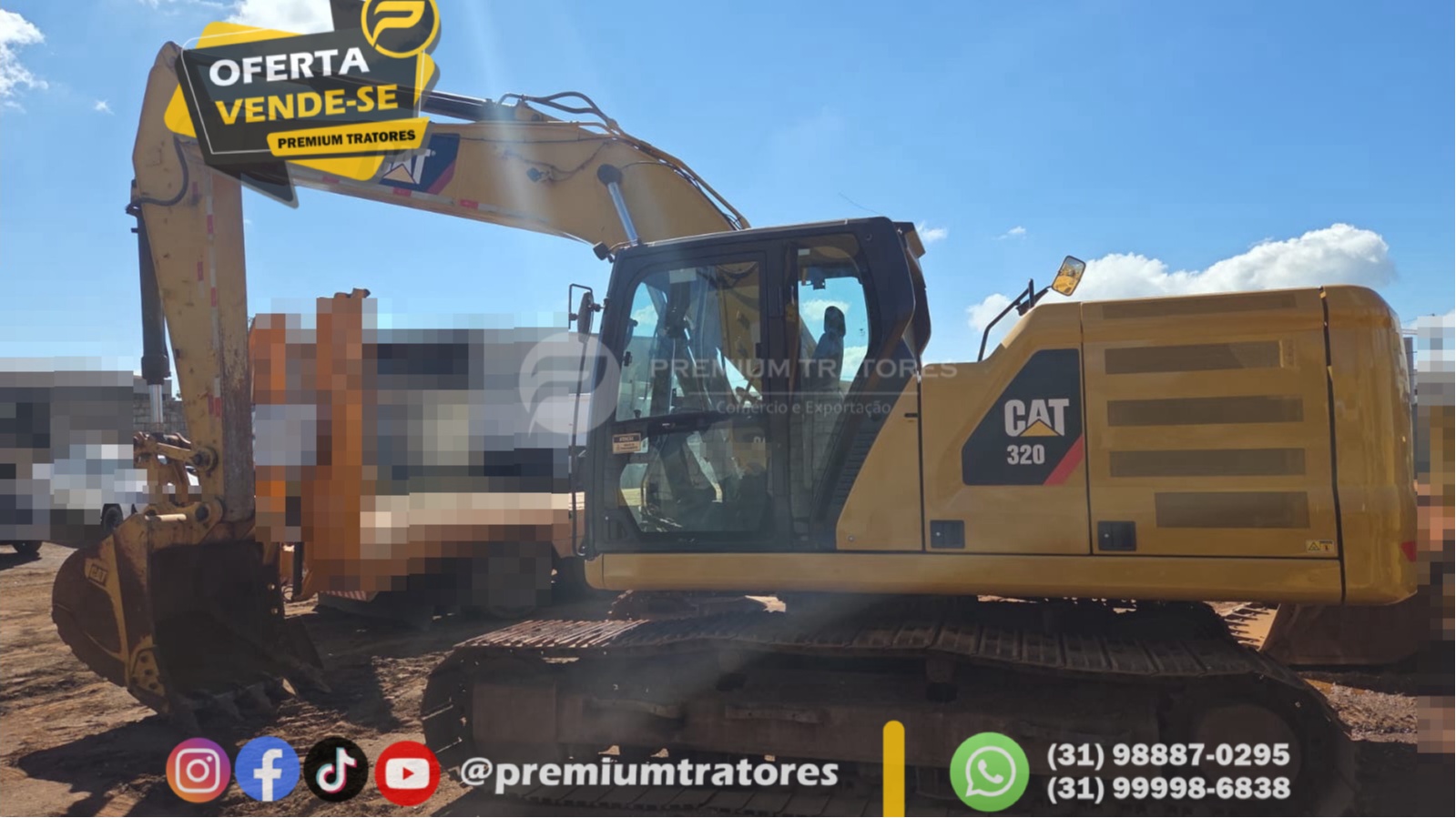 Escavadeira Caterpillar 320 ano 2019