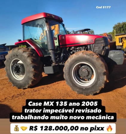 Trator Case mx 135 ano 2005 - mx 135 - Máquinas Agrícolas