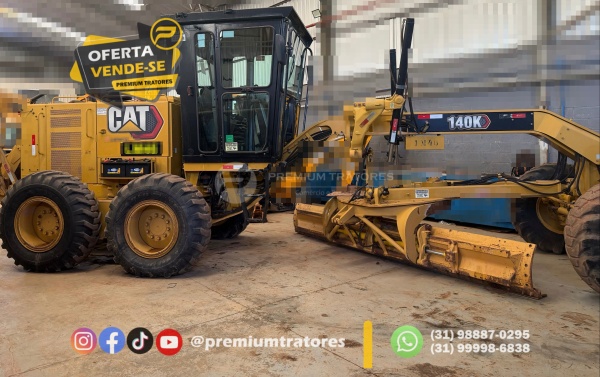 Motoniveladora Caterpillar CAT 140K ano 2019 - CAT 140K - Máquinas de Linha Amarela