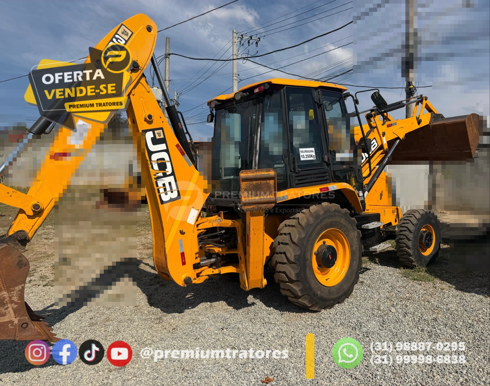 Retroescavadeira JCB 3CX ano 2019