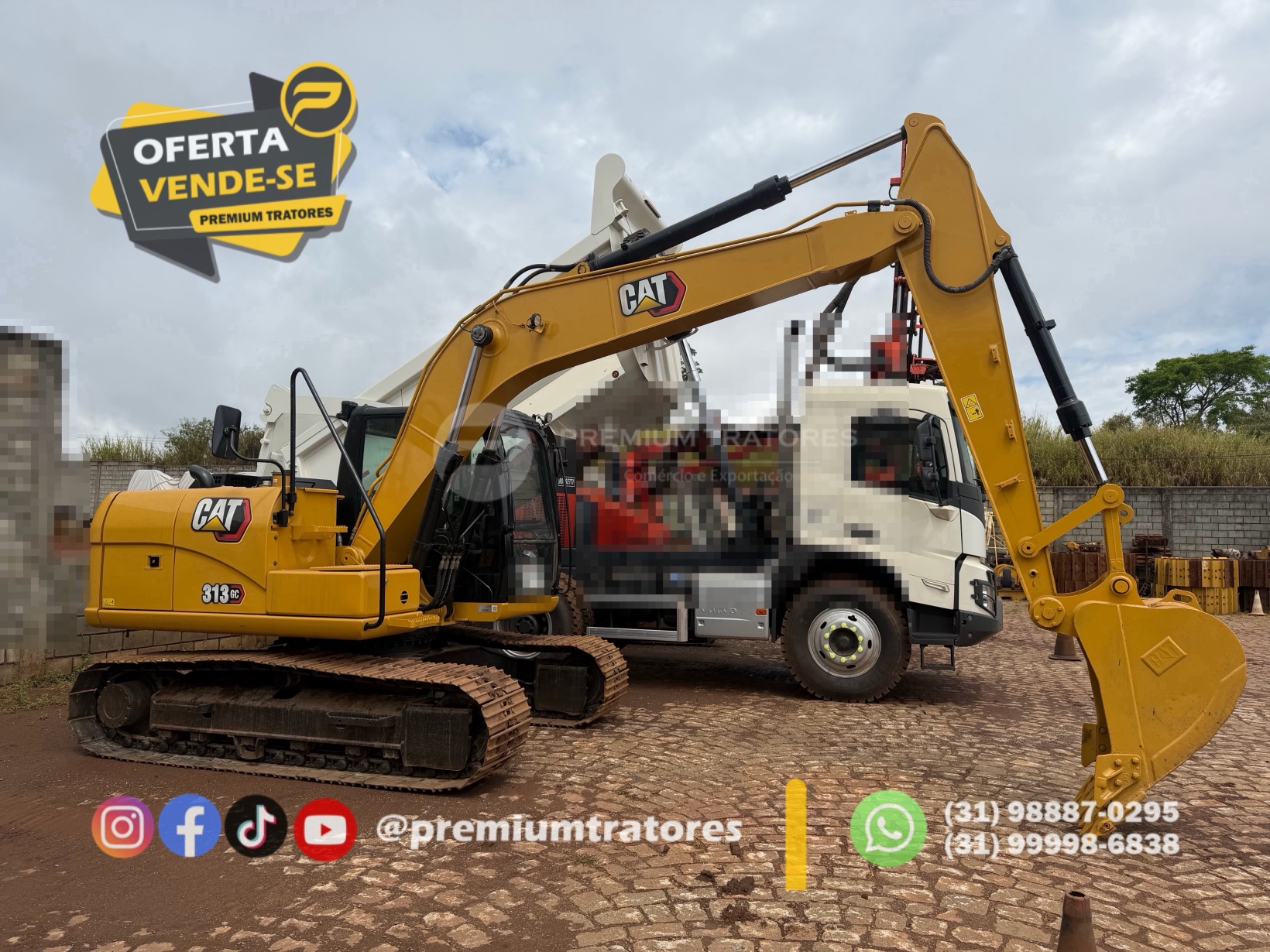 Escavadeira Caterpillar 313 GC ano 2024