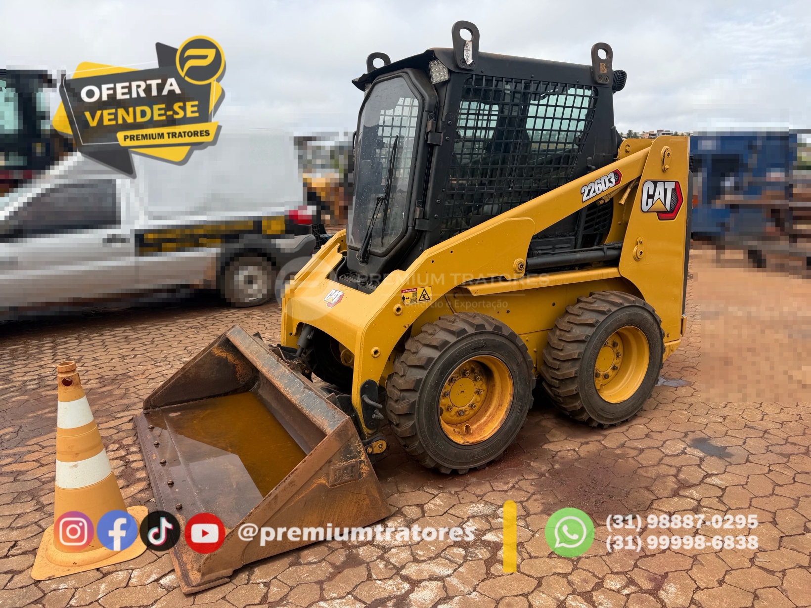Mini Carregadeira Caterpillar 226D3 ano 2020