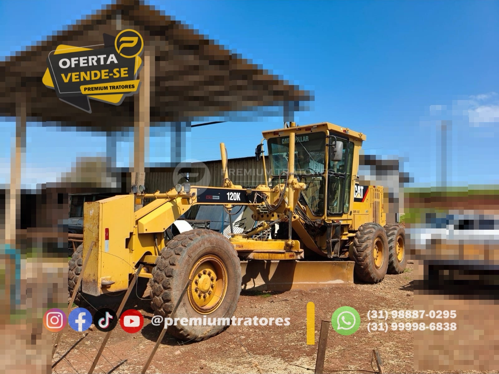 Motoniveladora Caterpillar 120K ano 2015
