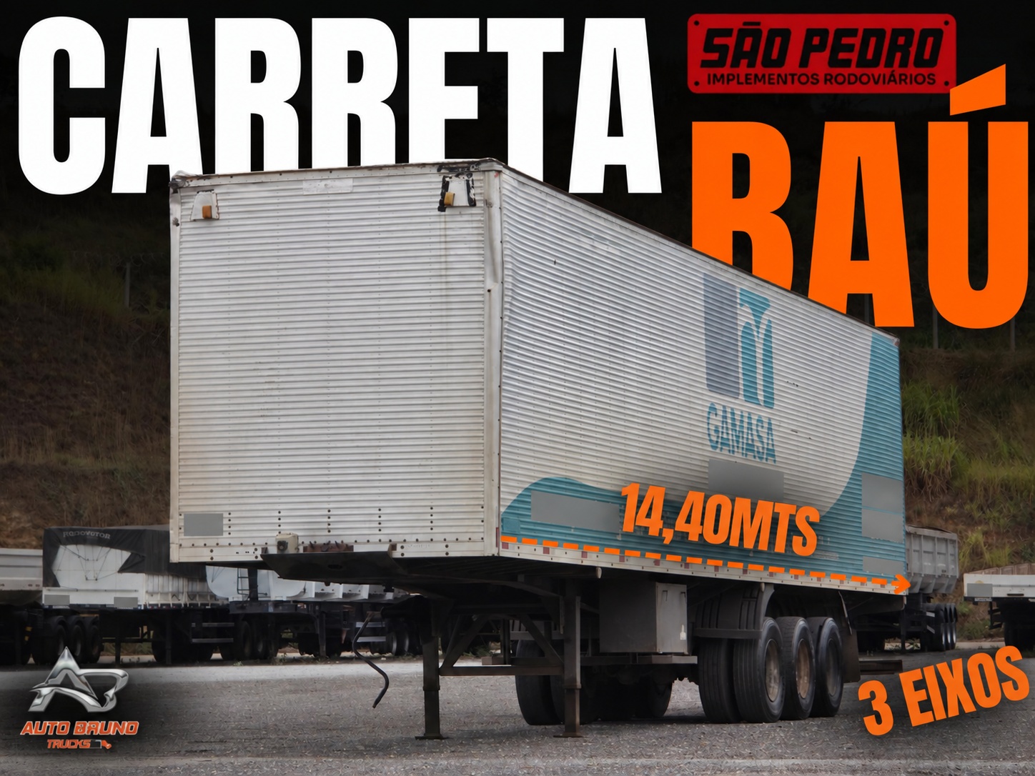 Carroceria São Pedro Carreta Baú ano 2009