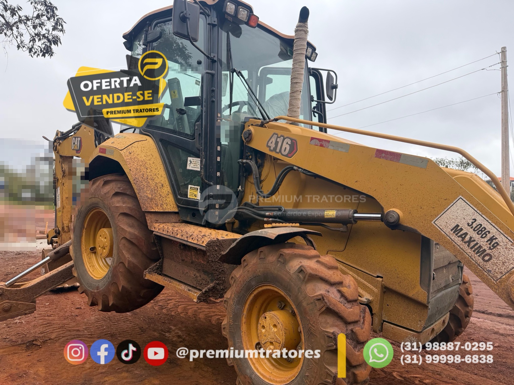Retroescavadeira Caterpillar 416 F2 ano 2022