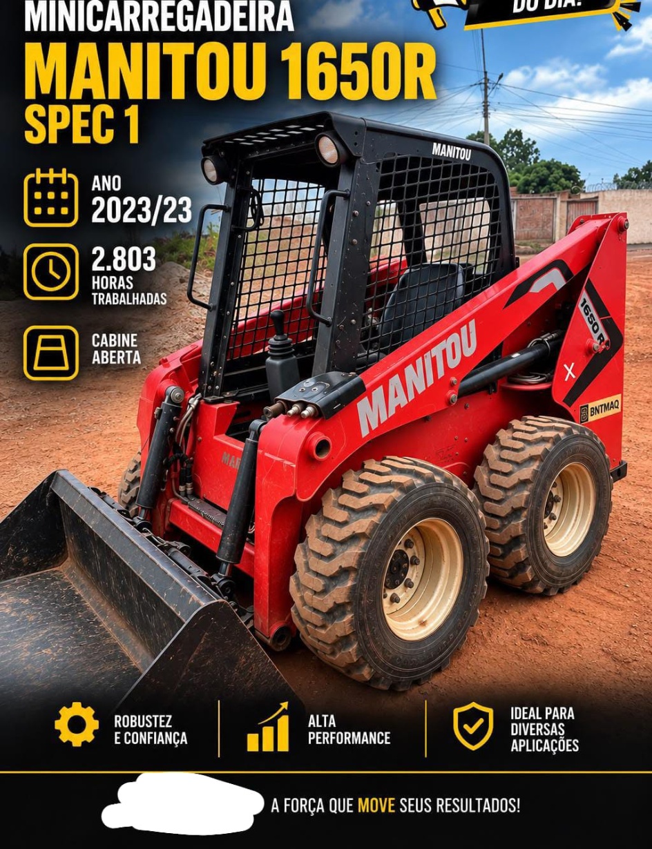Mini Carregadeira Manitou 1650R ano 2023