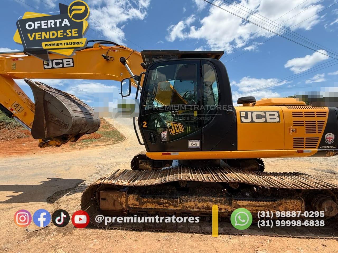 Escavadeira JCB JS220 ano 2022