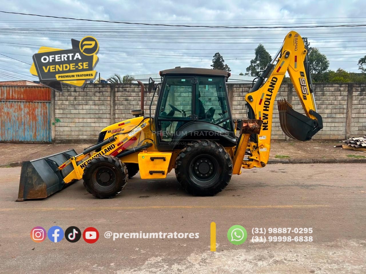 Retroescavadeira New Holland B95B 4x4 ano 2023
