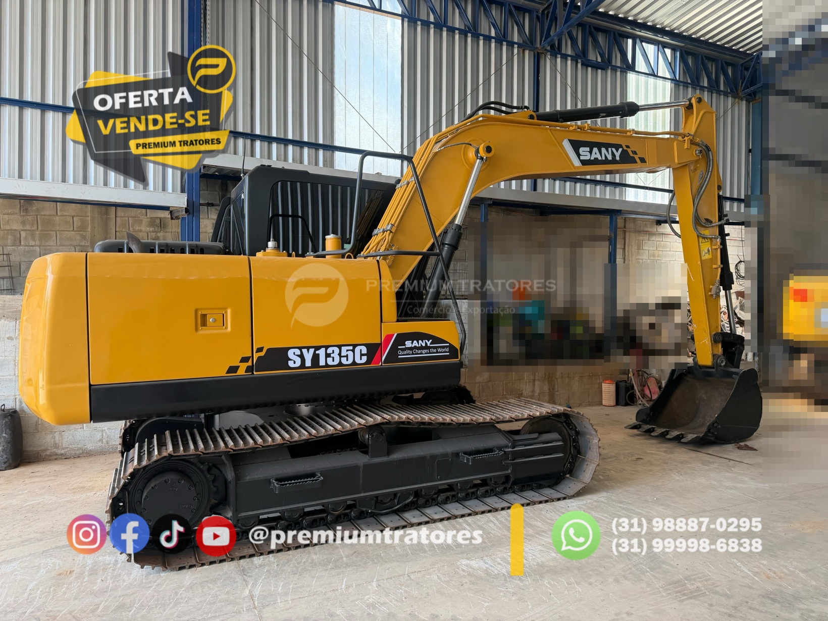 Escavadeira SANY SY135 C ano 2022