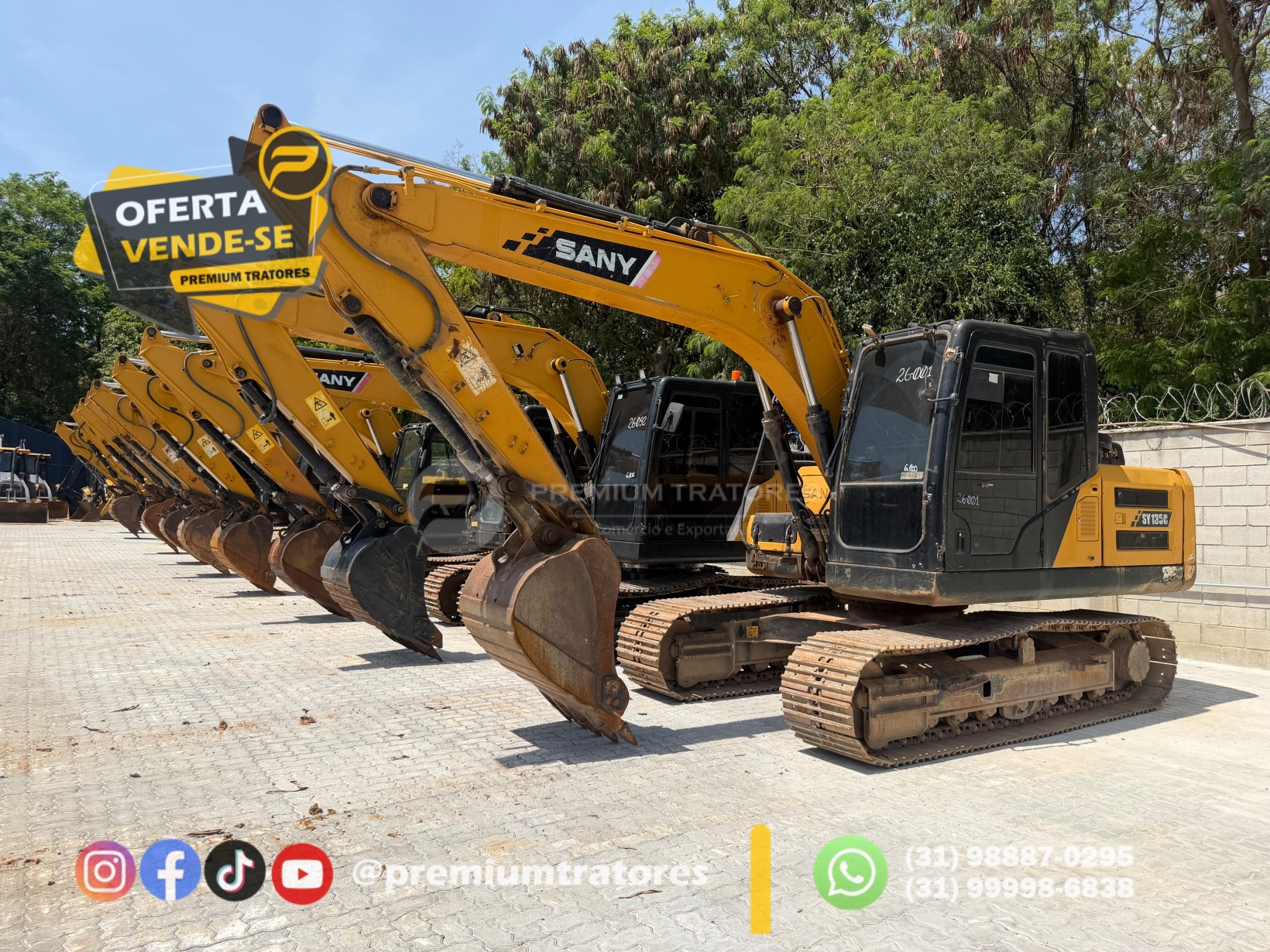 Escavadeira SANY SY135 C ano 2021